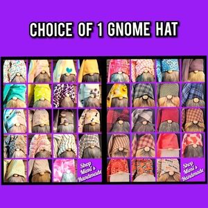 Choice of 1 Handmade Gnome Hat for Gnome Body | Interchangeable Gnome Hats